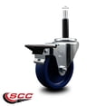 thumbnail image 2 of 4 Inch Solid Poly Swivel 3/4 Inch Expanding Stem Caster with Brake SCC, 2 of 2