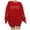 Red, variant on Womens Sweatshirts Embroidery Auntie Letter Print Long Sleeve Pullover Top For Sweatshirts