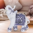 thumbnail image 4 of 14cm/5.5inch Elephant Figurines Model Household Resin Animal Figurine Simulation Cute Animal Statue Home Decoration Ornament for Home Decor, Table Living Room, Bedroom, Office(Blue Large), 4 of 18