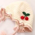 thumbnail image 5 of Tisuna Baby Girls Winter Hat Solid Color Stretchy Earflap Hats Windproof Warm Autumn Winter Kids Knit Beanie White, 5 of 5