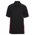 thumbnail image 3 of Edwards 1513 Men's SnaG-Proof Color Block Short Sleeve Polo, XL T, BLACK with RED, 3 of 3