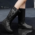 thumbnail image 3 of Uobin Women Mid Calf Rain Boots Outdoor On Low Heel Rubber Shoes Camping Daily Wear Fashionable, 3 of 5