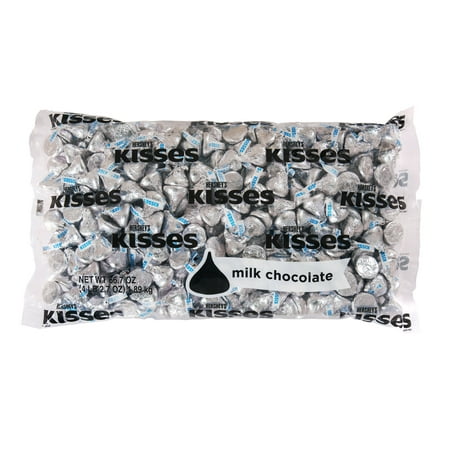 - (3 Pack) Kisses, Milk Chocolate Candy, Silver Foil, 66.7 Oz - Online Only