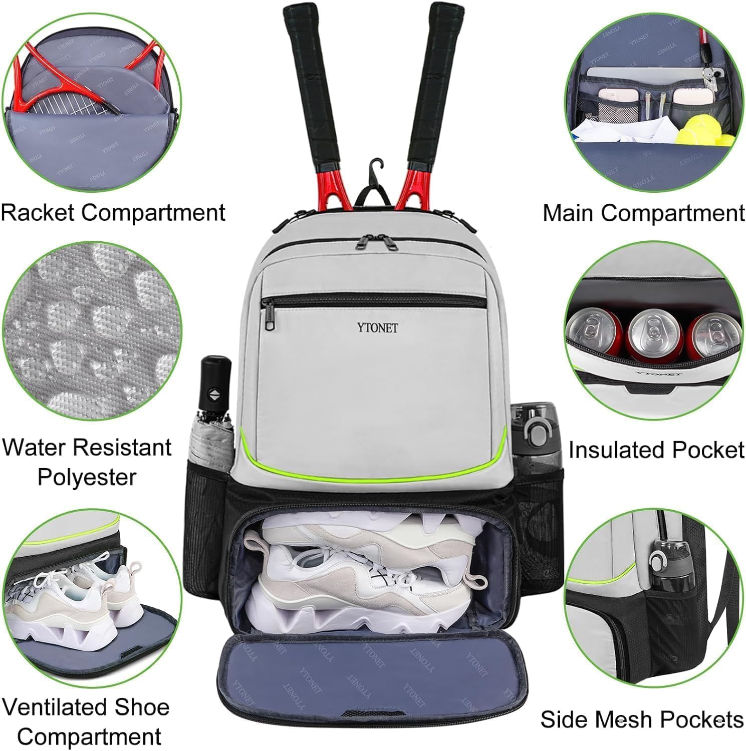 Tennis Bag for Women Men, Hard 16 inch Laptop Case Compatible for  ROG Strix G16