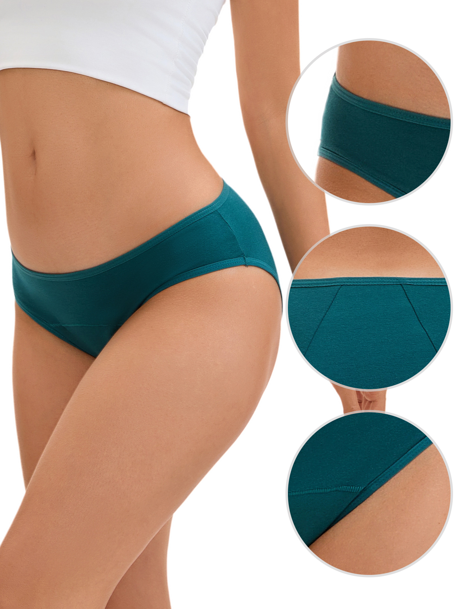 DARING DIVA Women's Underwear Hipster Soft Panty Available in Plus Size S Dark Green
