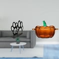 thumbnail image 2 of Dispensador de servilletas de cristal con forma de pata de calabaza, dispensador de pañuelos de papel con tapa naranja, elegante decoración para el ho, 2 of 8