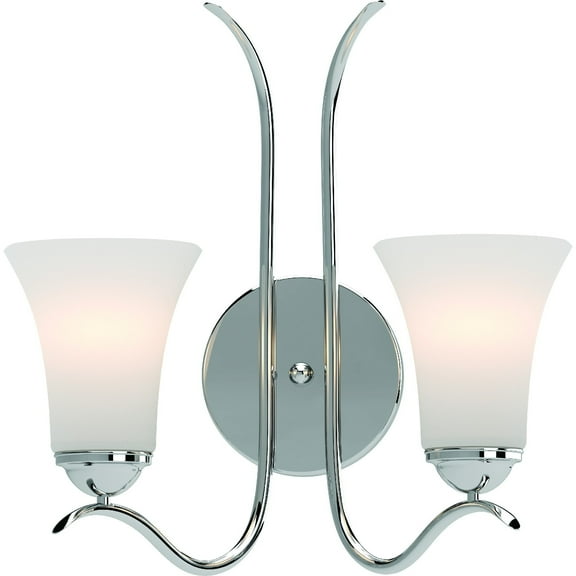 Volume Lighting  Alesia 2-Light Indoor Polished Nickel Vanity Sconce