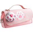 thumbnail image 1 of Large Capacity Pencil Case for Girls and Boys with 3 Compartments, Waterproof School Pencil Case, Stationery Organizer with Handle, 1 of 2