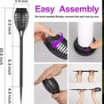 thumbnail image 4 of Flickering Flame Solar Tiki Torches 4 Pack Waterproof Outdoor Lighting for Garden Patio Lawn Pathway Yard Solar-Powered Landscape Lights, 4 of 11