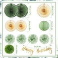SUNBEAUTY Sage Green Birthday MMF7 Party Decorations for Girls Women