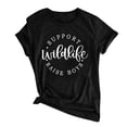 thumbnail image 1 of B91xZ T-Shirt à Col Rond en Coton pour Femme Été 2024, Manches Courtes, Noir, 1 of 5