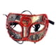 thumbnail image 5 of Máscara de mascarada, máscara de disfraz para mujeres y hombres, máscara de media cara para cosplay, para club, rojo, 5 of 9