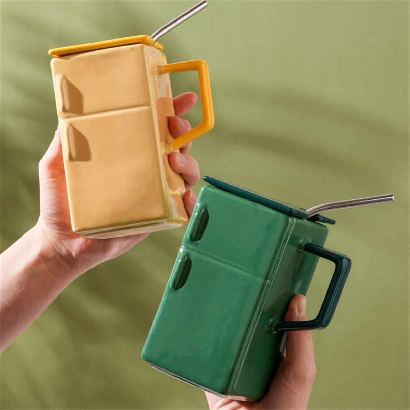 Glass & Bottle Water Bottle Swing Top Bottle Juice Bottles Resin Refrigerator water cup green