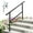 4 steps black, variant on 3 Step Adjustable Outdoor Stair Railing - Black Metal Handrail Kit for Porch Steps