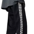 thumbnail image 2 of Pantalones de Mezclilla para Hombres Piernas Anchas Patrones Laterales Empalme Pantalones Largos Casuales de Moda para Uso Diario Negro XL, 2 of 8