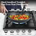 thumbnail image 4 of Cook N Home Nonstick Sauté Fry Pan (8"/9.5"/12") Professional Hard Anodized Frying Pan 3 Piece Skillets Cookware Sets, Dishwasher Safe with Stay-Cool Handles, Black, 4 of 9