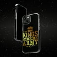 thumbnail image 6 of DistinctInk Clear Hybrid Case for Apple iPhone 14 Pro Max (6.7" Screen) - Too Many Kings Can Ruin An Army - Tempered Glass Back, 6 of 9