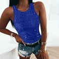 thumbnail image 3 of Posijego Womens Sequin Tank Tops Glitter Night out Party Top Sleeveless Dressy Blouses Womens Clubwear Tank Shirts, 3 of 9