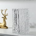 thumbnail image 4 of Jarrón de cristal de glaciar, arreglo floral transparente, mesa de flores secas, decoración de mesa de té, flores, cultura del agua, textura de glaciar, jarrón cuadrado, 4 of 7