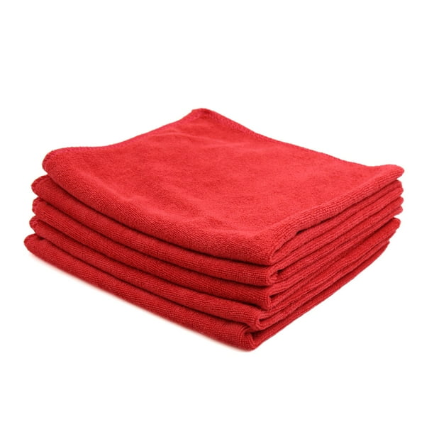 5 Pcs Water Absorbent Microfiber Fabric Car Clean Cloth Towel No
