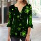 thumbnail image 1 of Fiudx Ofertas Flash Del Día Solo En Línea Camiseta Estampada a La Moda para Mujer, Blusa con Mangas 3/4, Camisetas Informales con Cuello En V, 1 of 5