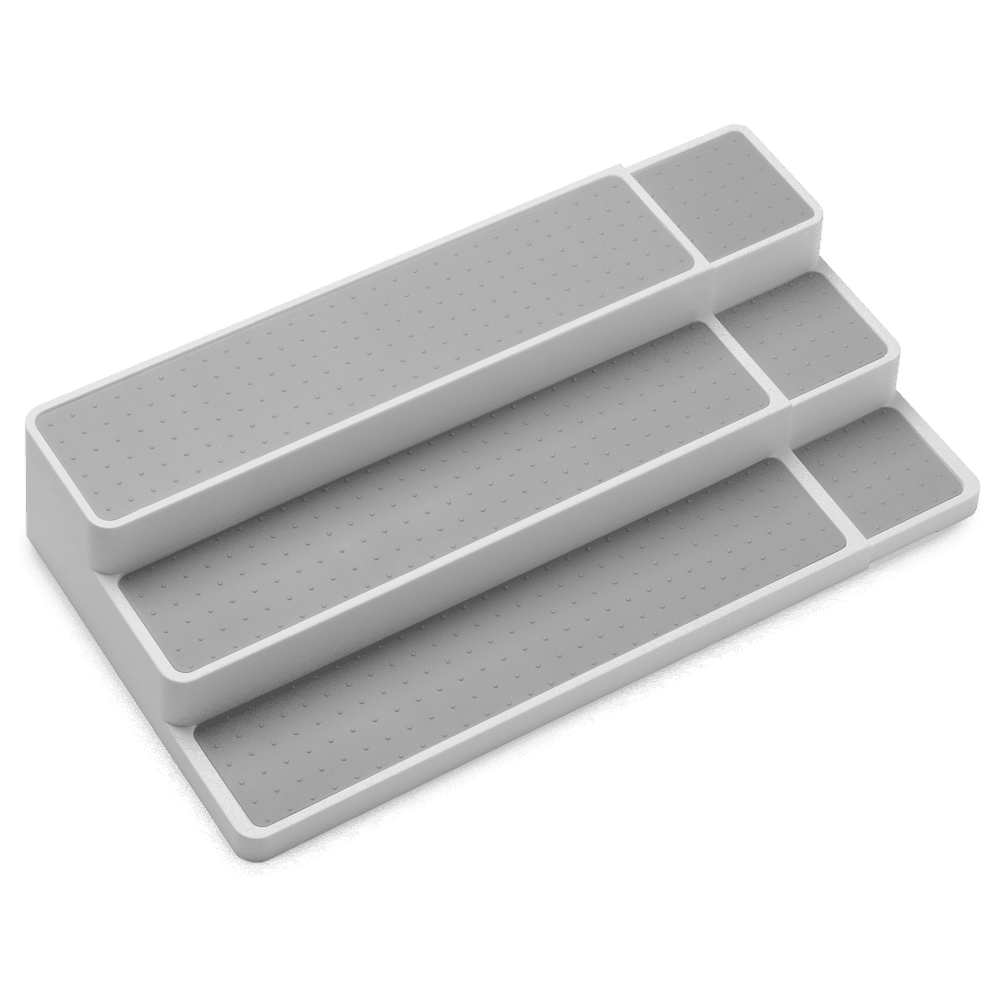 madesmart  Expandable Shelf Organizer, Cabinet Storage Solution, Soft-Grip Surface, Non-Slip Feet, BPA-Free, White