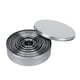 thumbnail image 1 of Molde de mousse de acero inoxidable, 12 piezas, molde portátil de corte redondo para repostería, molde para cortar galletas, instalación sin esfuerzo, 1 of 9