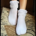 thumbnail image 4 of Calcetines de princesa con encaje de cuentas de otoño, calcetines de mujer, calcetines cortos finos de color sólido, calcetines de algodón, 4 of 6