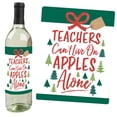 thumbnail image 2 of Big Dot of Happiness Teacher Holiday Presents - Teacher Appreciation Christmas Gifts Decor for Women and Men - Wine Bottle Label Stickers - Set of 4, 2 of 8