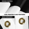 thumbnail image 4 of G128 Combo Pack: Flag Pole 6 FT White Tangle Free & USA America Black and White Flag 3x5 FT Brass Grommets Printed Polyester (Flag Included) Aluminum Flag Pole, 4 of 9