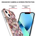 thumbnail image 4 of SaniMore for Apple iPhone 14 Case 6.1-inch, Shockproof TPU Fashion Marble Pattern Cover for iPhone 14 Women Men with Ring Kickstand Holder Clear Bumper Protection Cover, Fish Scales, 4 of 5