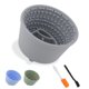 thumbnail image 1 of Tazones Lentos para Perros Unique Bargains, Tazón de Lamido de Silicona con Cepillo y Raspador, Base Antideslizante, Comedero Lento para Aliviar la Ansiedad y Salud Oral, Azul Grisáceo, 1 of 7