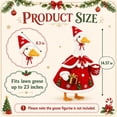 thumbnail image 4 of Porch Goose Christmas Outfit for 23 Inch, Santa Hat & Gift Box, Holiday Porch Goose Outfits with Cape & Fur Trim, Winter Goose Decor for Porch Garden, 4 of 5