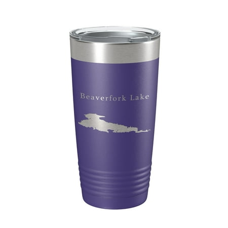 

Beaverfork Lake Map Tumbler Travel Mug Insulated Laser Engraved Coffee Cup Arkansas 20 oz Purple