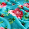 thumbnail image 4 of Betsey Johnson Bouquet Day Plush-Fleece Blue Blanket-Twin, 4 of 8