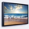 thumbnail image 1 of DESIGN ART Designart 'Sea Sunset' Seascape Photography Framed Canvas Art Print 20 in. wide x 12 in. high Black, 1 of 5