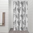thumbnail image 2 of White Chicken Sketch Pattern Shower Curtain 36"x72" ,Bathroom Decorative Shower Curtains Set with 12 Hooks,Modern Waterproof Washable Shower Curtain, 2 of 6
