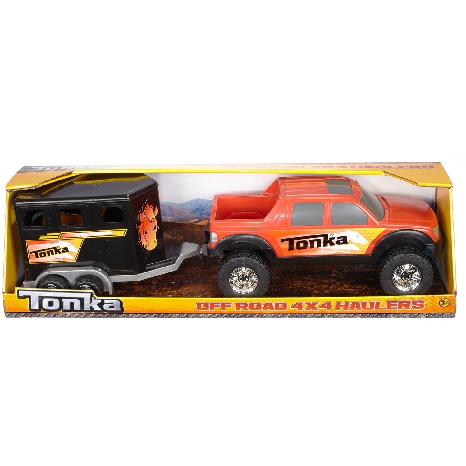 Tonka Off-Road 4x4 Hauler with Horse Trailer - Walmart.com