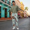 thumbnail image 4 of Men's pajama pants with cute sea otter and fish pattern， soft home pajama pants， casual and comfortable loose fit pajama pants， elastic waistband， the ideal gift, 4 of 10