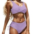 thumbnail image 2 of XIYON Bikini Sets For Women High Waisted Bikini 2 Piece Bathing Suits Full Coverage Swimsuits 2026 Summer Beach Wear, 2 of 7