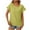 Yellow, variant on JUUYY Short Sleeve Sweater Tops for Women Dressy Casual Crewneck Spring Summer Trendy Pullover T Shirs Blouses White S