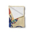 thumbnail image 2 of Egyptian Print Soft Flannel Fleece Throw Blanket, Antique Historical Culture of Scarab Eye Ornaments, Cozy Plush for Indoor and Outdoor Use, 60" x 80", Multicolor, by Ambesonne, 2 of 6