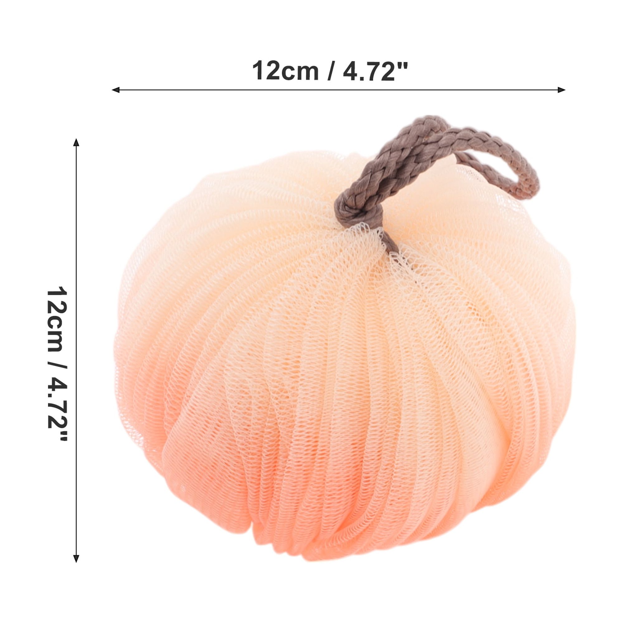 Unique Bargains Two Colors Bath Shower Loofah Sponge 1 Pc Orange