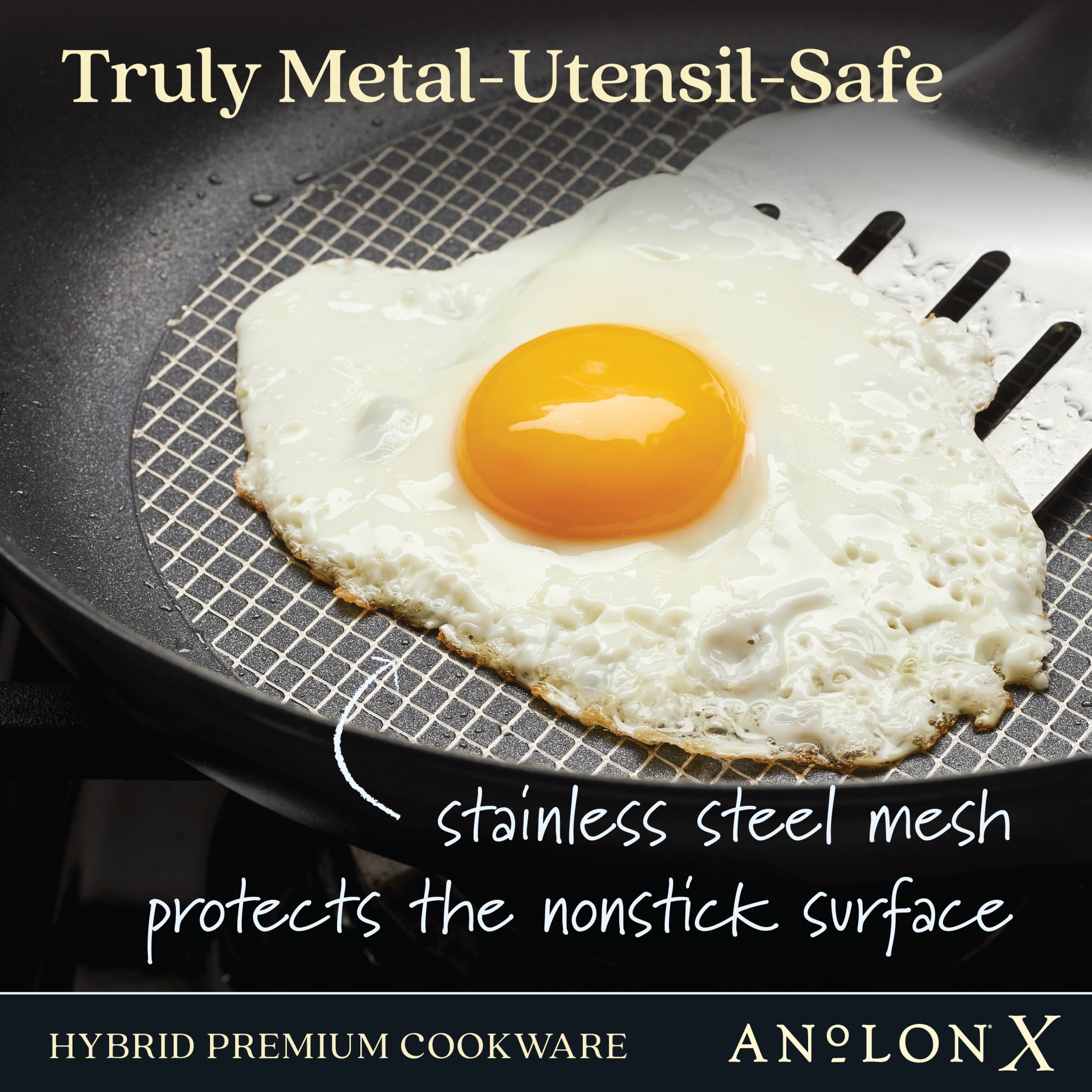 Anolon X Hybrid Nonstick Aluminum Nonstick Cookware Induction Pots And Pans  Set, 12 Piece, Dark Gray