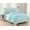 Aqua, variant on Mocassi Luxury 8-Piece Pinch Pleated Comforter Set - Soft and Cozy Bedding Set with Double-Sided Storage Pockets - Silky Aqua Comforter, Full/Queen Size