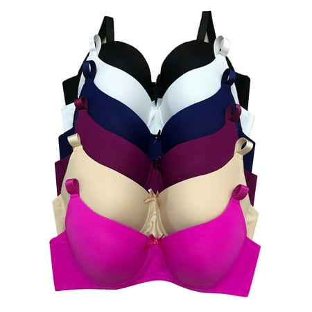 

Women Bras 6 Pack of T-shirt Bra B Cup C Cup D Cup DD Cup DDD Cup 44DD (S8226)