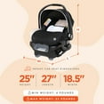 thumbnail image 2 of Baby Trend Infant Car Seat, Ally 35, Modern Khaki, Travel System with Cover, 2 of 15