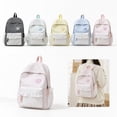thumbnail image 4 of Cute Backpack for Girls Kawaii Large Capacity School Bag Laptop Bookbags Aesthetic Heart Embroidery Casual Daypack for Student,Yellow, 4 of 4