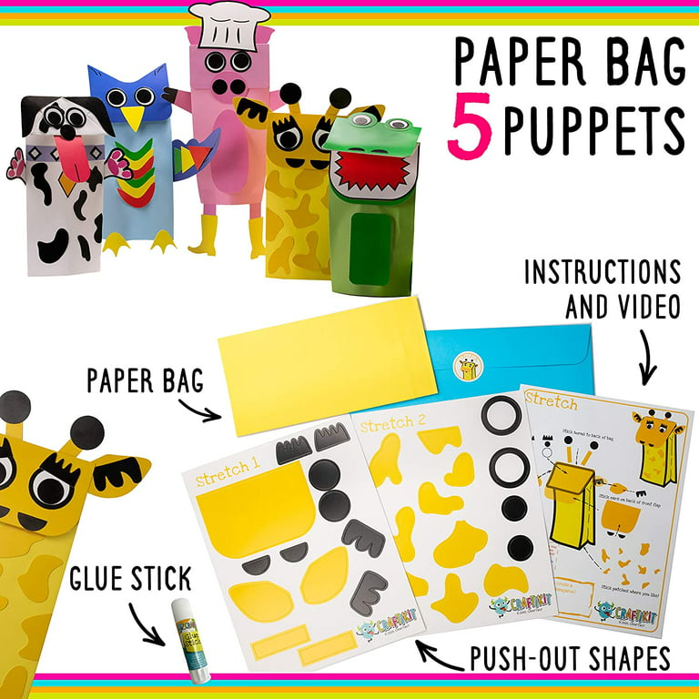 Arts and Craft Kit for Toddlers and Preschoolers, Easy Crafts for Kids Ages  3-5 – Animal Craft Set Includes Supplies and Instructions