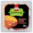 thumbnail image 5 of HORMEL GATHERINGS, Pepperoni with Cheese and Crackers, Deli Snack , Refrigerated, 14 oz Plastic Tray, 5 of 17